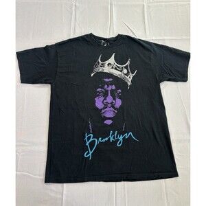 Brooklyn Mint Notorious B.I.G. Graphic Tee Black XL Cotton T Shirt